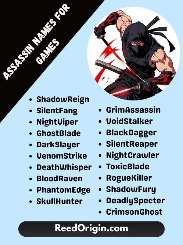 Assassin names for games