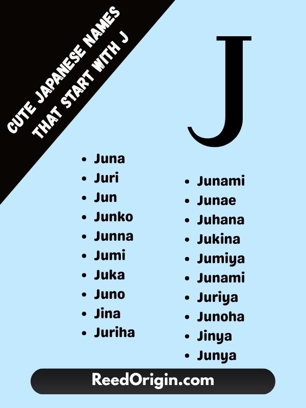 Cute Japanese Names That Start With J