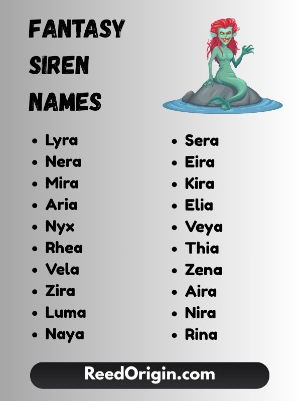 Fantasy Siren Names
