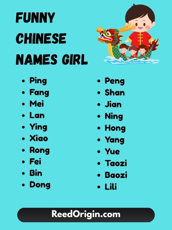 Funny chinese names girl