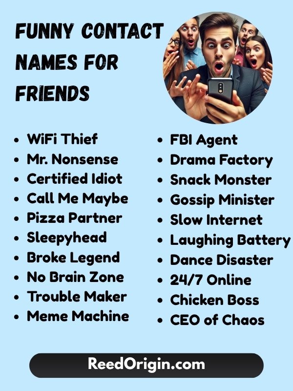 Funny contact names for friends