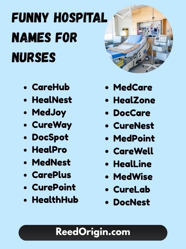 Funny hospital names for nurses