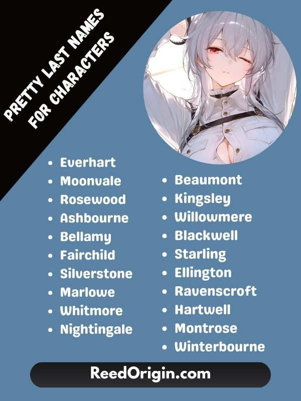 Pretty Last Names For Characters
