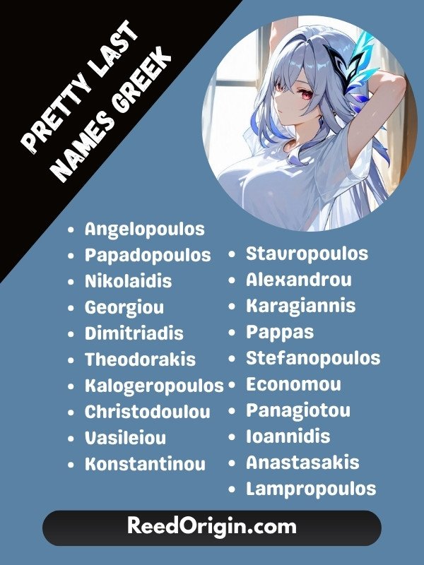 Pretty Last Names Greek