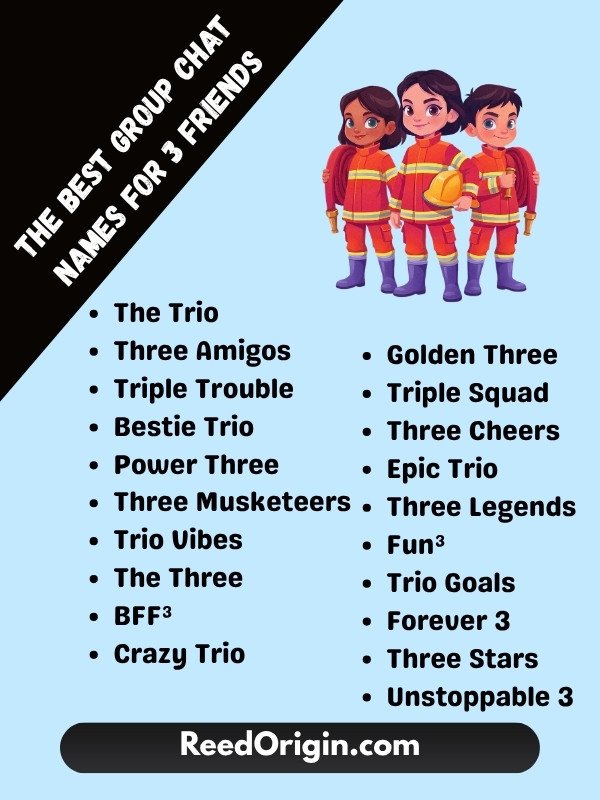 The Best Group Chat Names For 3 Friends