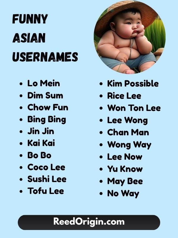 funny asian usernames