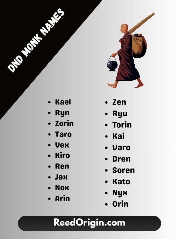 DnD Monk Names