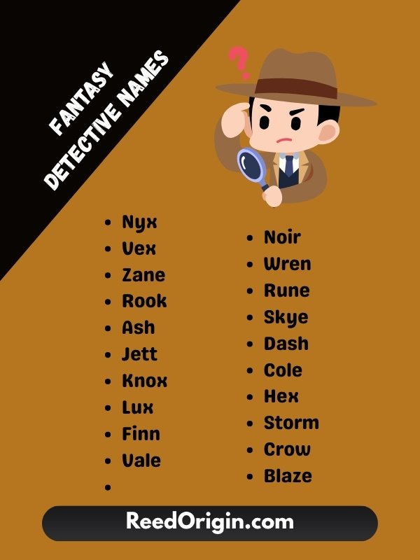 Fantasy Detective Names