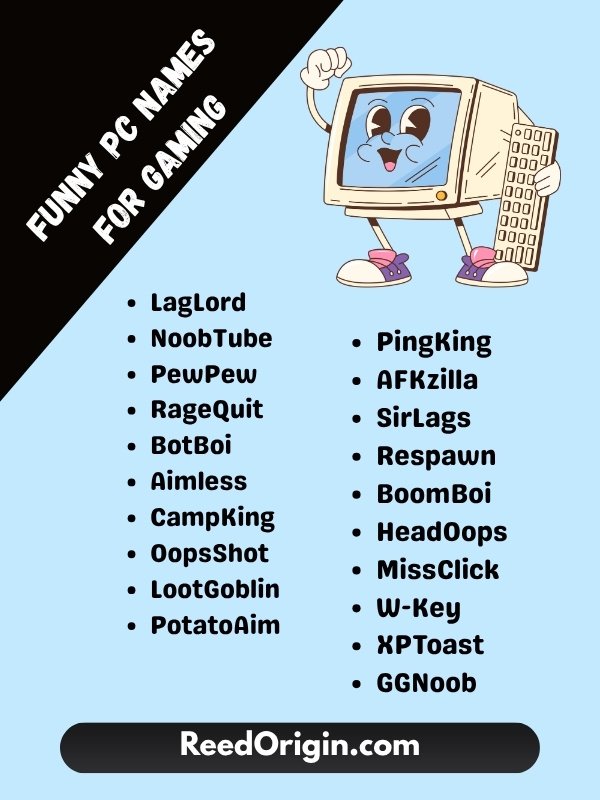 Funny PC Names For Gaming
