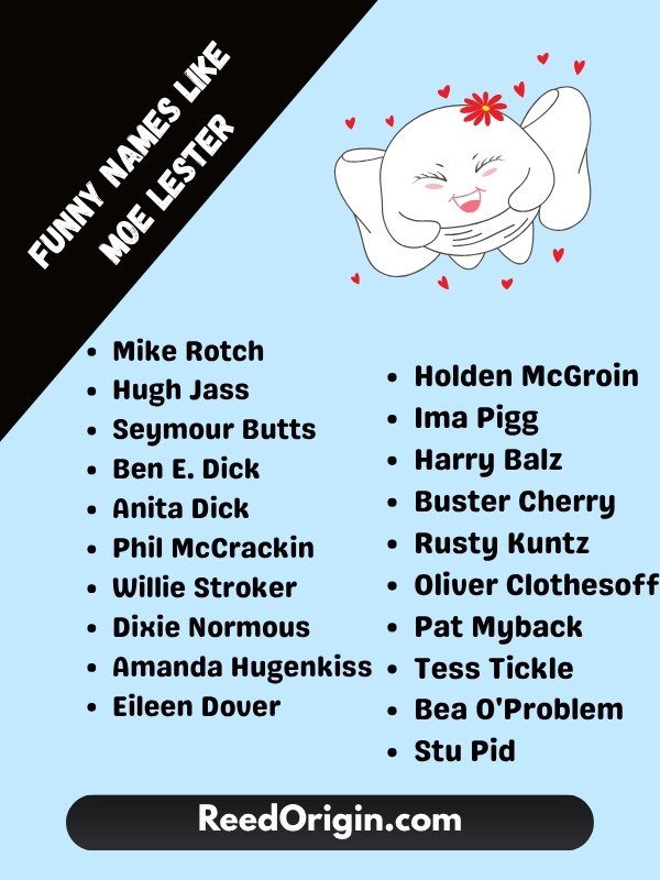 Funny names like Moe Lester