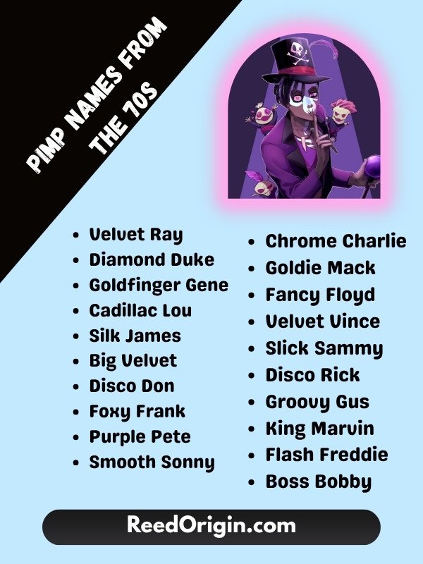 Pimp names from the 70s